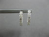 1.94CT DIAMOND 18KT WHITE GOLD ROUND 3D INSIDE OUT HUGGIE HOOP HANGING EARRINGS