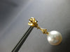ESTATE .44CT DIAMOND & AAA SOUTH SEA PEARL 18KT YELLOW GOLD 3D HANGING EARRINGS