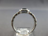.90CT DIAMOND & AAA SAPPHIRE 14KT WHITE GOLD EMERALD CUT & ROUND ENGAGEMENT RING
