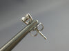 ESTATE .50CT DIAMOND 14KT WHITE GOLD 3D CLASSIC ROUND FOUR PRONG STUD EARRINGS