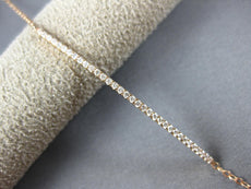 ESTATE .15CT DIAMOND 14KT ROSE GOLD 3D CLASSIC BAR LOVE BRACELET