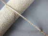 ESTATE .15CT DIAMOND 14KT ROSE GOLD 3D CLASSIC BAR LOVE BRACELET