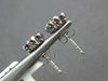 ESTATE .25CT DIAMOND 14KT WHITE GOLD 3D BEZEL FLOWER SQUARE STUD EARRINGS