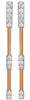 ESTATE .72CT DIAMOND 18KT WHITE GOLD 3D ROUND MULTI BAR FUN HANGING EARRINGS