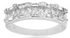 1.0CT DIAMOND 14KT WHITE GOLD 3D PRINCESS & BAGUETTE CLASSIC ANNIVERSARY RING