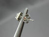 ESTATE .50CT DIAMOND 14K WHITE GOLD 3D CLASSIC ROUND SQUARE HALO STUD EARRINGS