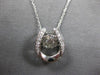 .50CT DANCING DIAMOND 14KT WHITE GOLD 3D LUCKY HORSESHOE FILIGREE PENDANT #27995