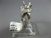 ESTATE WIDE 1.03CT DIAMOND 14KT WHITE GOLD 3D SEMI MOUNT ENGAGEMENT RING #3056