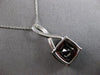 3.62CT DIAMOND & AAA GARNET 14KT WHITE GOLD 3D CUSHION & ROUND FLOATING PENDANT