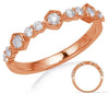 ESTATE .35CT DIAMOND 14KT ROSE GOLD 3D ROUND HEXAGON FILIGREE MILGRAIN FUN RING