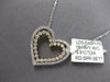 ESTATE LARGE .91CT DIAMOND 18KT 2 TONE GOLD DOUBLE HEART LOVE FLOATING PENDANT