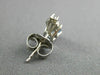ESTATE .50CT ROUND DIAMOND & OVAL BLUE TOPAZ 14K WHITE GOLD STUD EARRINGS #25923