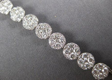 1.53CT DIAMOND 18KT WHITE GOLD INVISIBLE FLOWER ADJUSTABLE LOVE TENNIS BRACELET