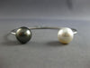 AAA TAHITIAN & AAA SOUTH SEA PEARL 14KT WHITE GOLD 3D FLEXIBLE BANGLE BRACELET
