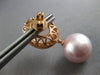 LARGE DIAMOND & AAA ROSE QUARTZ & PINK SOUTH SEA PEARL 18KT ROSE GOLD EARRINGS