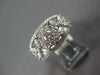 LARGE 1.48CT DIAMOND 18KT WHITE GOLD FLOWER BUTTERFLY FILIGREE ANNIVERSARY RING