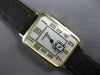 ANTIQUE LARGE 14KT YELLOW GOLD 3D RECTANGULAR LONGINES MENS WATCH #27972