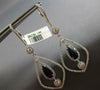 EXTRA LARGE 8.46CT DIAMOND & AAA SAPPHIRE 18KT TWO TONE GOLD 3D HANGING EARRINGS