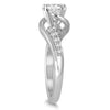 1.25CT DIAMOND 14K WHITE GOLD 3D CLASSIC ROUND DOUBLE SWIRL LOVE ENGAGEMENT RING