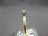 ESTATE .20CT DIAMOND 14KT 2 TONE GOLD ROUND SOLITAIRE 4 PRONG ENGAGEMENT RING