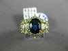 ESTATE WIDE 1.96CT DIAMOND & AAA SAPPHIRE 18KT YELLOW GOLD 3D ENGAGEMENT RING