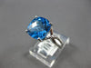 3.56CT DIAMOND & AAA BLUE TOPAZ 14KT WHITE GOLD 3D CUSHION & ROUND INFINITY RING