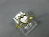 ESTATE .24CT DIAMOND 14KT YELLOW GOLD 3D CLASSIC OPEN HEART LOVE RING #24492