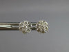 ESTATE .50CT DIAMOND 14KT WHITE GOLD 3D FLOWER SNOWFLAKE STUD EARRINGS