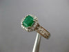 1.06CT DIAMOND & AAA EMERALD 14KT WHITE GOLD HALO OCTAGON FRIENDSHIP LOVE RING