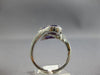 LARGE 3.57CT DIAMOND & AAA AMETHYST 14KT WHITE GOLD 3D DOUBLE CIRCULAR LOVE RING