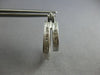 ESTATE 1.02CT DIAMOND 14KT WHITE GOLD 3D ROUND DOUBLE HOOP FUN HANGING EARRINGS
