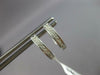 ESTATE .11CT DIAMOND 14KT WHITE GOLD ROUND FILIGREE HUGGIE HOOP HANGING EARRINGS