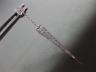 ESTATE .29CT DIAMOND 18K WHITE GOLD 3D ELONGATED HEART HANGING ANCHOR EARRINGS