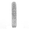 ESTATE .43CT DIAMOND 18KT WHITE GOLD 3D 3 ROW FILIGREE ETERNITY ANNIVERSARY RING