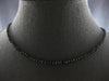 ESTATE 26.0CT BLACK DIAMOND 14KT WHITE GOLD ETERNITY TENNIS LOVE NECKLACE #27788