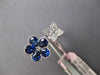 2.19CT DIAMOND & AAA SAPPHIRE 18KT WHITE GOLD 3D FLOWER STAR FILIGREE LOVE RING