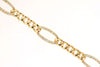 .50CT DIAMOND 14KT YELLOW GOLD 3D CLASSIC OVAL CUBAN LINK BY THE TENNIS BRACELET