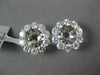 ESTATE LARGE 1.46CT DIAMOND 18KT WHITE GOLD 3D CLASSIC ROUND EARRING JACKETS