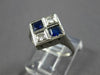 ANTIQUE .50CT OLD MINE DIAMOND & AAA SAPPHIRE 18K WHITE GOLD ART DECO RING 27773