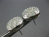 ESTATE LARGE 1.94CT DIAMOND 14KT WHITE GOLD CLASSIC PAVE CIRCULAR STUD EARRINGS
