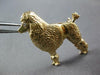 ANTIQUE LARGE .02CT OLD MINE DIAMOND 14K YELLOW GOLD POODLE DOG BROOCH PIN 27039