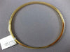 ESTATE 1.95CT DIAMOND 18KT YELLOW GOLD ROUND SEMI ETERNITY LOVE BANGLE BRACELET