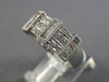 WIDE .78CT DIAMOND 18KT WHITE GOLD 3D ROUND & BAGUETTE WEDDING ANNIVERSARY RING