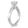 ESTATE 1.2CT DIAMOND 14KT WHITE GOLD ROUND CHANNEL ENGAGEMENT WEDDING RING SET