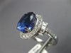 LARGE 6.35CT DIAMOND & AAA TANZANITE 18KT WHITE GOLD 3D FILIGREE ENGAGEMENT RING