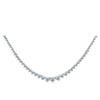 5.0CT DIAMOND 14KT WHITE GOLD 3D ROUND GRADUATING SEMI ETERNITY TENNIS BRACELET