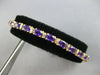 15.90CT DIAMOND & AAA AMETHYST 14KT YELLOW GOLD 3D OVAL & ROUND TENNIS BRACELET