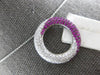 1CT DIAMOND & AAA PINK SAPPHIRE 14KT WHITE GOLD MULTI ROW CIRCLE OF LIFE PENDANT