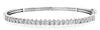 .90CT DIAMOND 14K WHITE GOLD ROUND & BAGUETTE SEMI ETERNITY CUFF BANGLE BRACELET