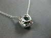 2.46CT DIAMOND & AAA EMERALD 14K WHITE GOLD 3D CLASSIC SQUARE HALO LOVE NECKLACE